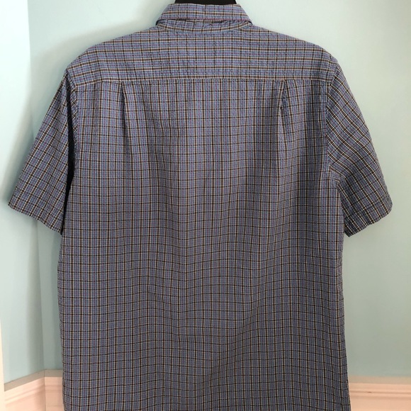 LL Bean Plaid Seersucker SS Men’s Shirt Medium - Picture 2 of 7